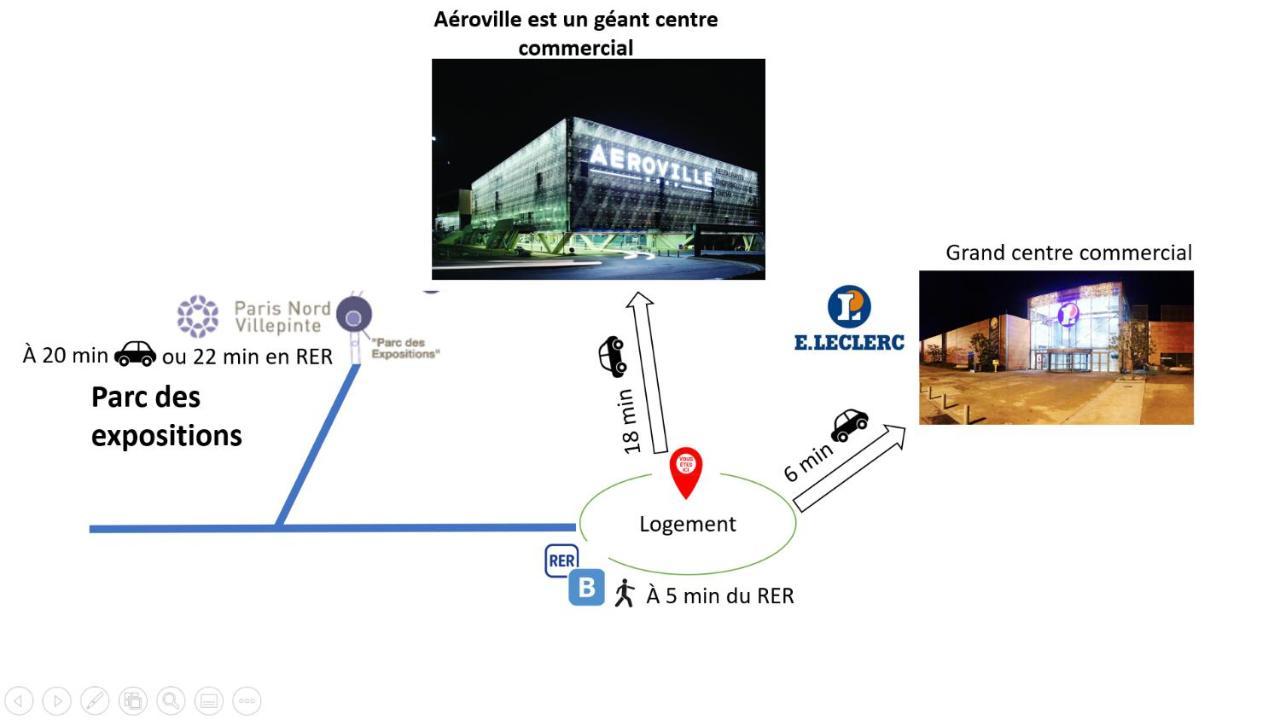 A 5Mn De La Gare Entre Paris, Disneyland & Asterix Villeparisis Kültér fotó